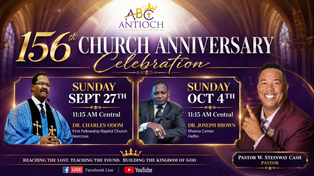 156th Church Anniversary Celebration flyer
